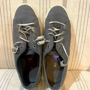 Sperry’s gray slip on casual shoes. Women Size 8.5